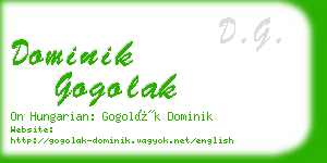 dominik gogolak business card